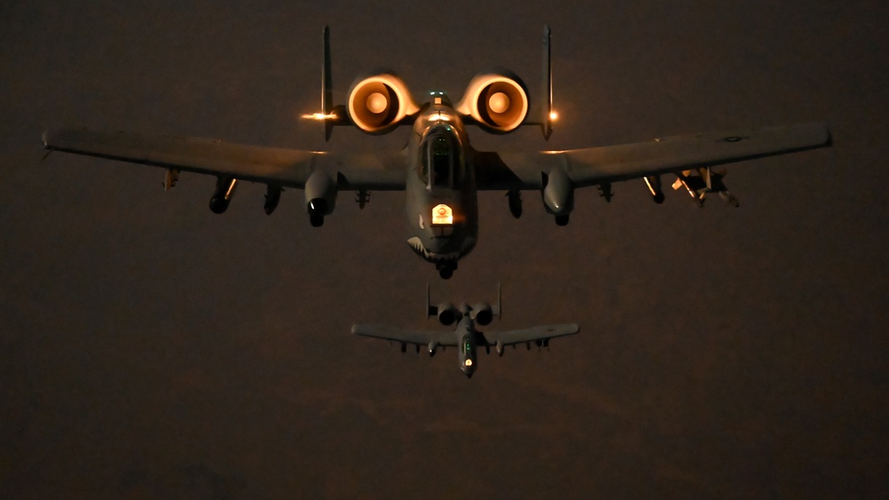 U.S. F-15s and A-10s conduct combat air patrols in CENTCOM AOR