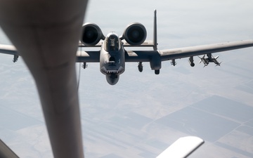 U.S. A-10s conduct combat air patrols in CENTCOM AOR