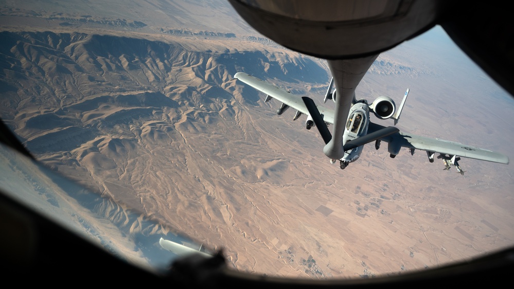 U.S. A-10s conduct combat air patrols in CENTCOM AOR