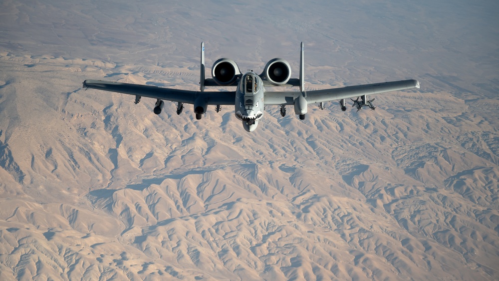 U.S. A-10s conduct combat air patrols in CENTCOM AOR