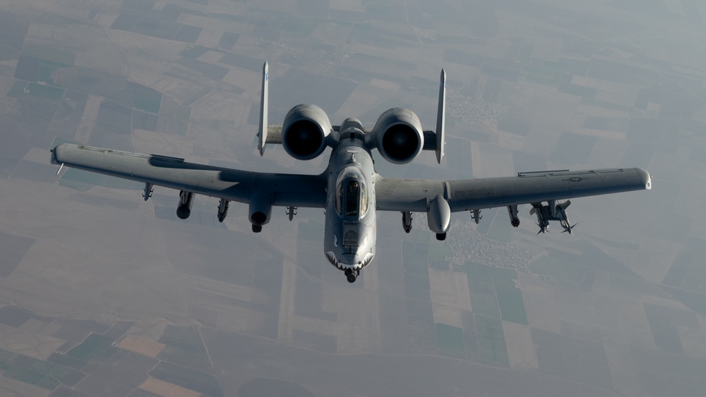 U.S. A-10s conduct combat air patrols in CENTCOM AOR