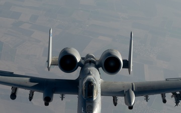 U.S. A-10s conduct combat air patrols in CENTCOM AOR