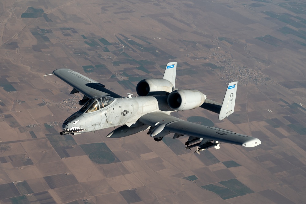 U.S. A-10s conduct combat air patrols in CENTCOM AOR