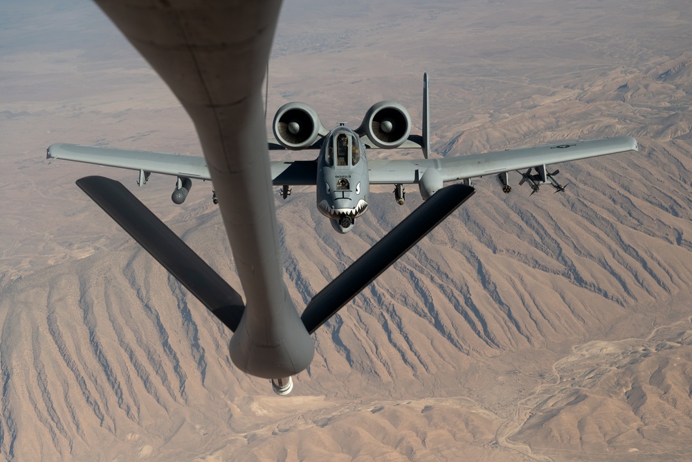 U.S. A-10s conduct combat air patrols in CENTCOM AOR