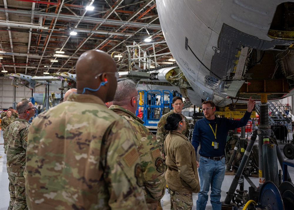 Okies Visit KC-135 Stratotanker Programmed Depot Maintenance Line