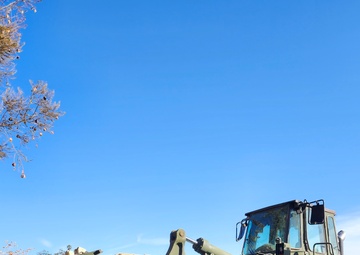 649th Engineer Company prepares equipment at the Sierra Madre Debris Basin