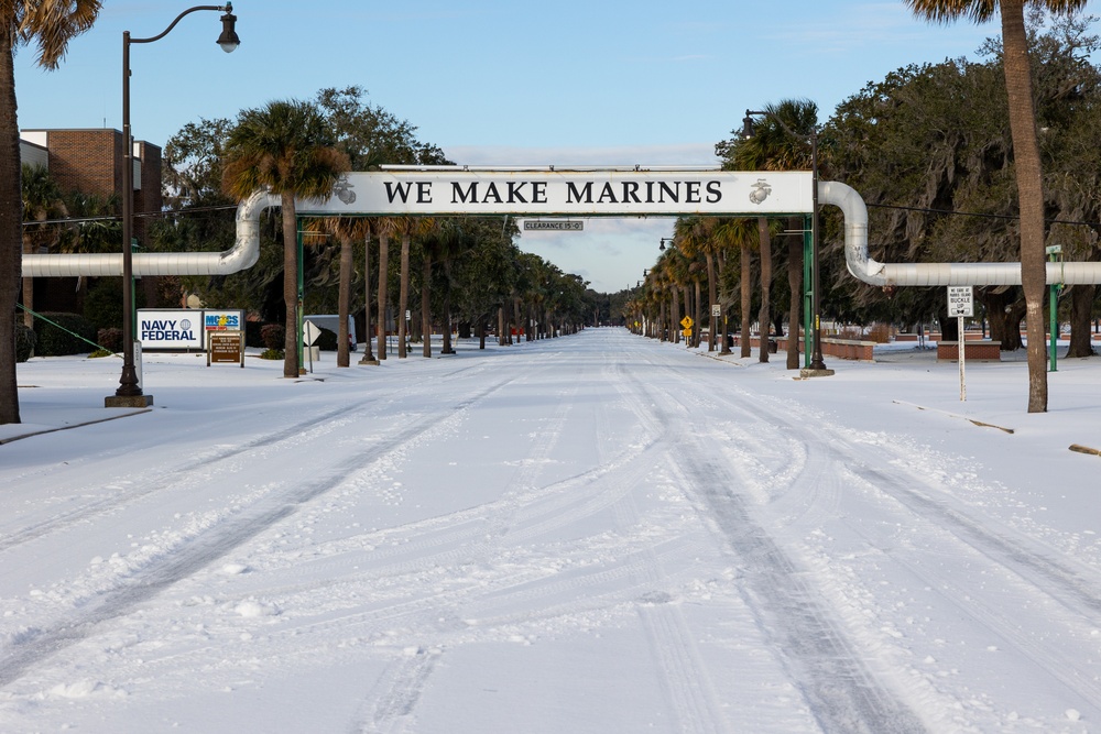 MCRD Parris Island Snow Day