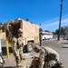 1st Battalion, 143rd Field Artillery Regiment prepares to leave the Rose Bowl Stadium