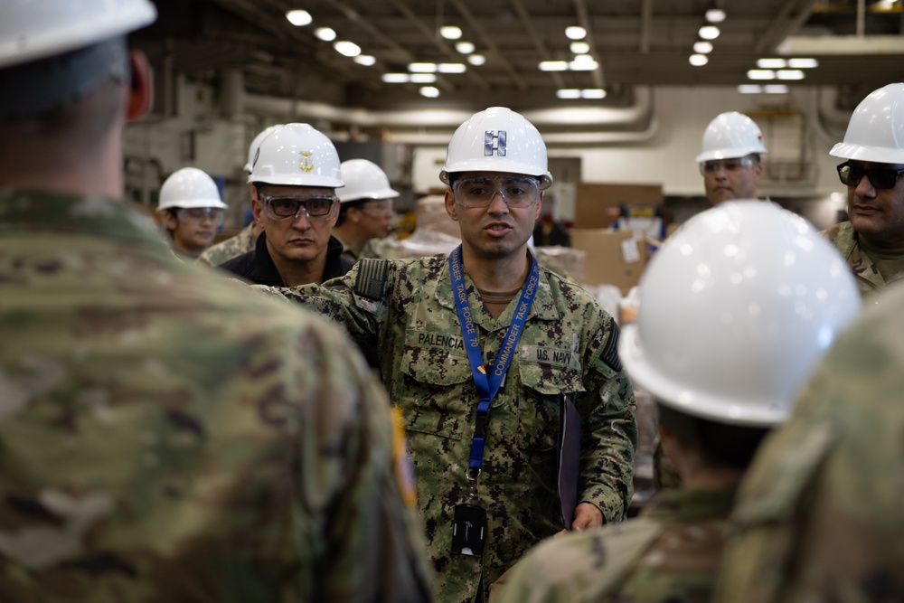 USS Ronald Reagan (CVN 76) hosts a tour for U.S. Army I Corps