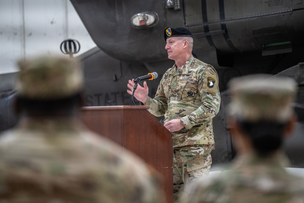 101st Combat Aviation Brigade Command Chief Warrant Officer Relinquishment of Responsibility