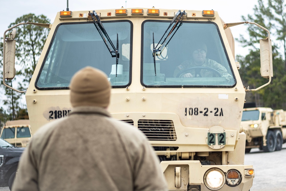 108th Chemical Company travels to Walterboro ahead of Winter Weather