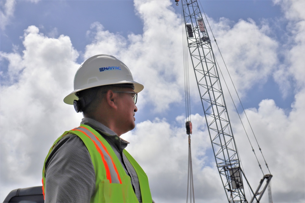 OICC MCM's Safety Manger Supervises a Crane Load Test