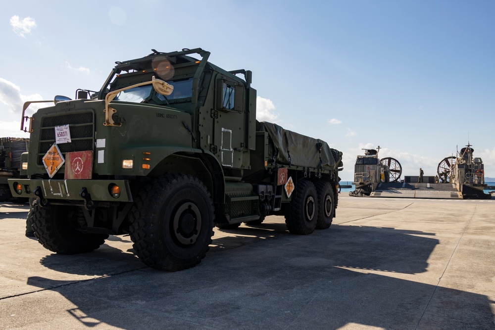 31st MEU | HIMARS Ammunition onload USS San Diego (LPD 22)