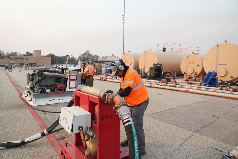 Modular Airborne Firefighting System (MAFFS) equipped aircraft activated for Hughes Fire