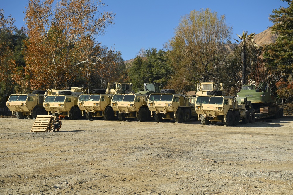 CA National Guard Engineers Clear Sierra Madre Villa Debris Basin to Protect Local Community