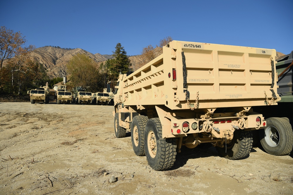 CA National Guard Engineers Clear Sierra Madre Villa Debris Basin to Protect Local Community