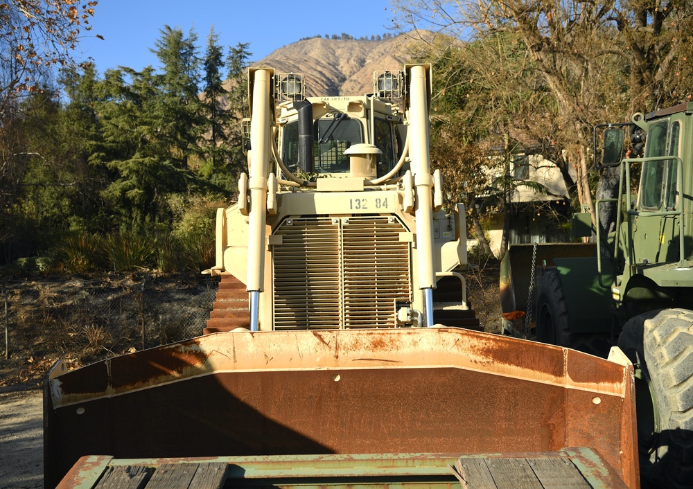 CA Army National Guard Engineers Clear Sierra Madre Villa Debris Basin to Protect Local Community