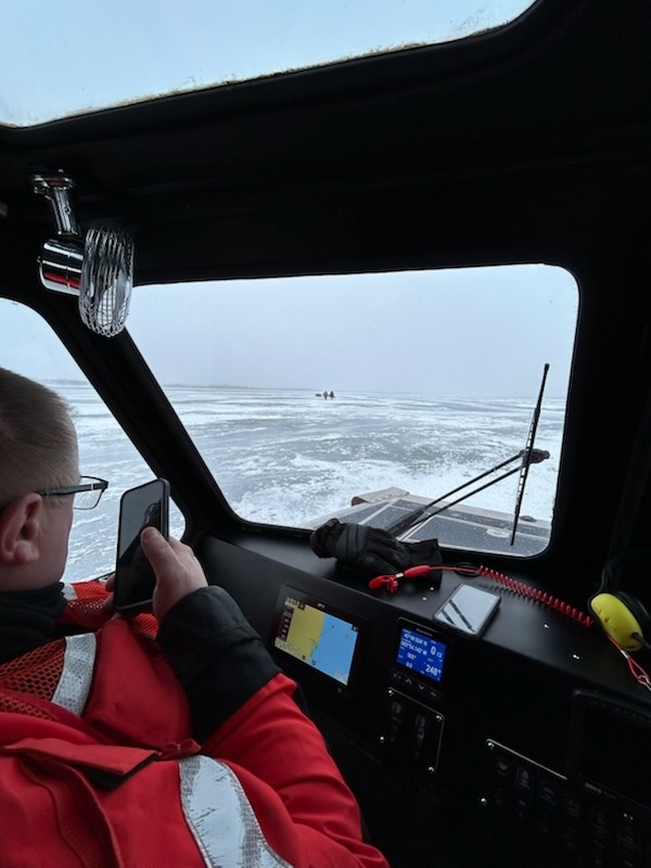 Coast Guard rescues two from ice floe Saginaw Bay