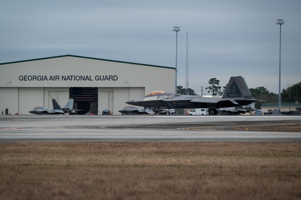 F-22 Taxis During Sentry Savannah 25-1