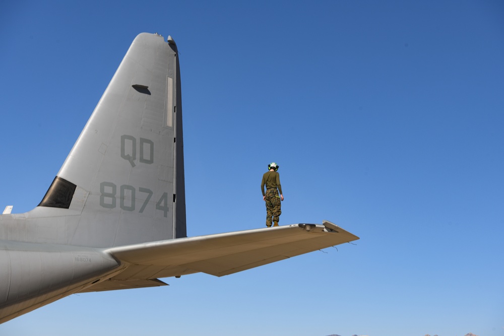 Japan-based Marines perform daily inspection in Arizona