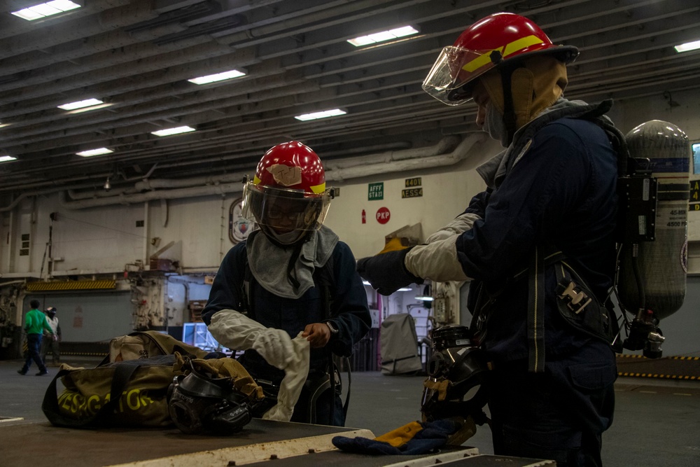 Flying Squad Drill aboard USS America (LHA 6)