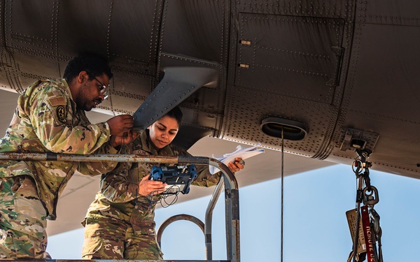 NDI specialists inspect aircraft damages