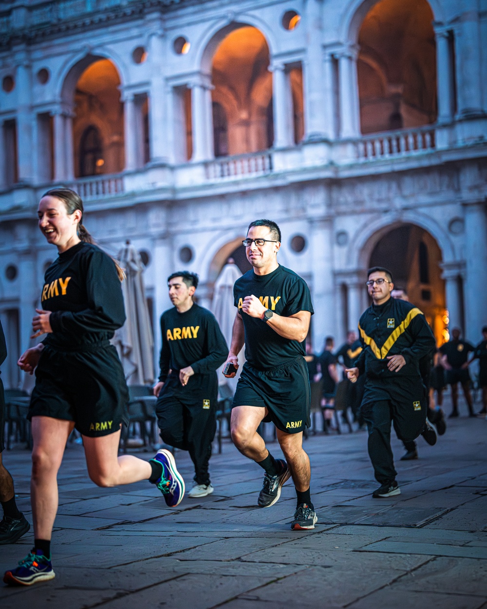 Charlie Battery, 1-57 ADAR 5 mile run in Downtown Vicenza