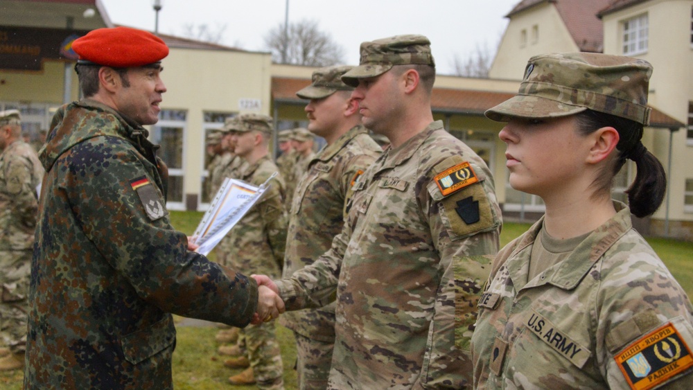 56th SBCT Soldiers awarded Schützenschnur