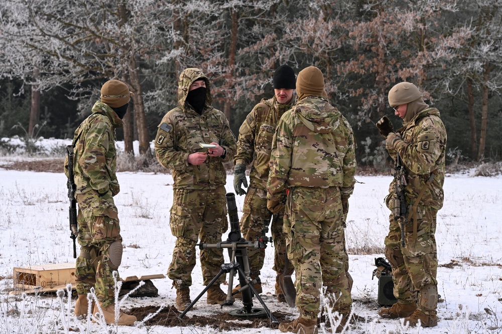 Sky Soldiers Conduct Mortar Training