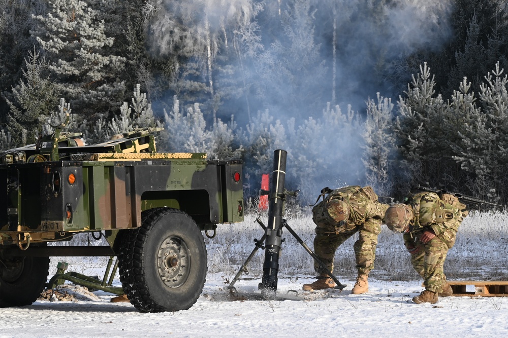 Sky Soldiers Conduct Mortar Training