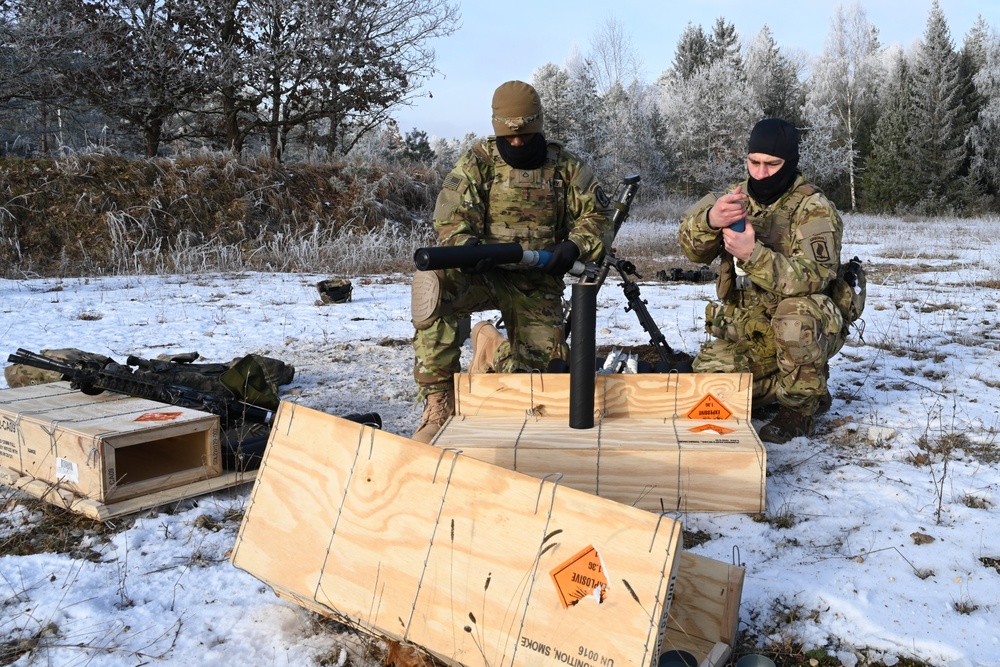 Sky Soldiers Conduct Mortar Training