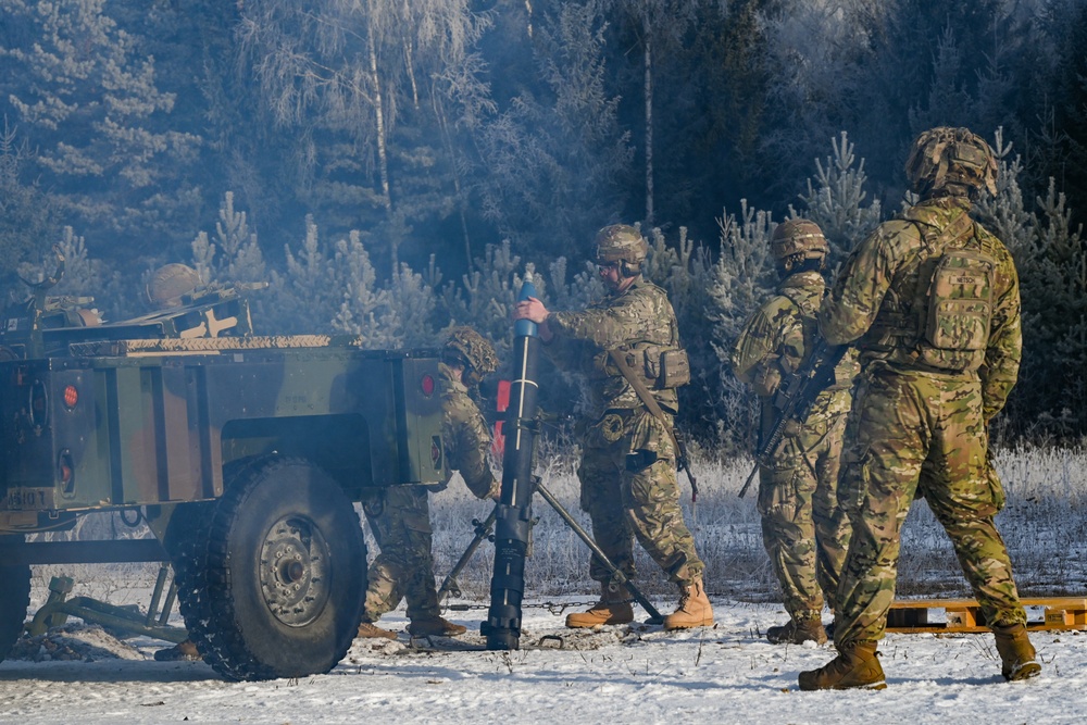 Sky Soldiers Conduct Mortar Training