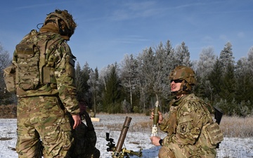 Sky Soldiers Conduct Mortar Training