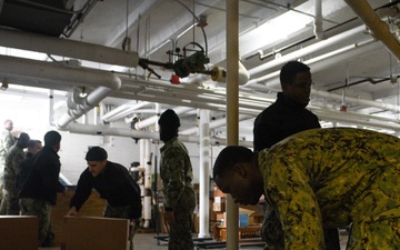 Accession-Level Sailors Move Boxes