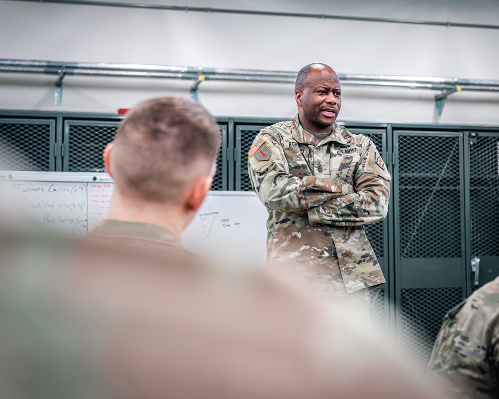 52D ADA Brigade Command Sergeant Major conducts an NCOPD in Vicenza