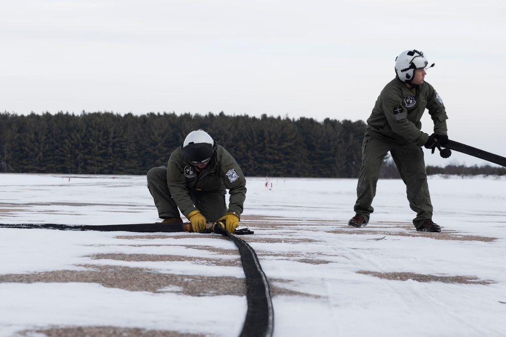 U.S. Marines with VMGR-252 participate in cold-weather training alongside the Royal Canadian Air Force