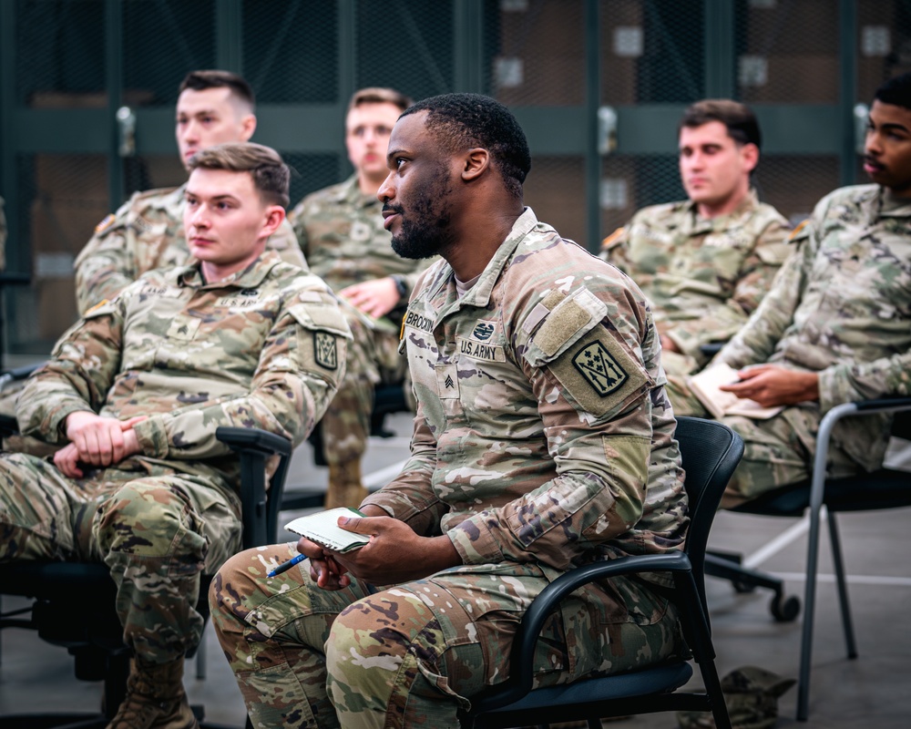 52D ADA Brigade Command Sergeant Major conducts an NCOPD in Vicenza