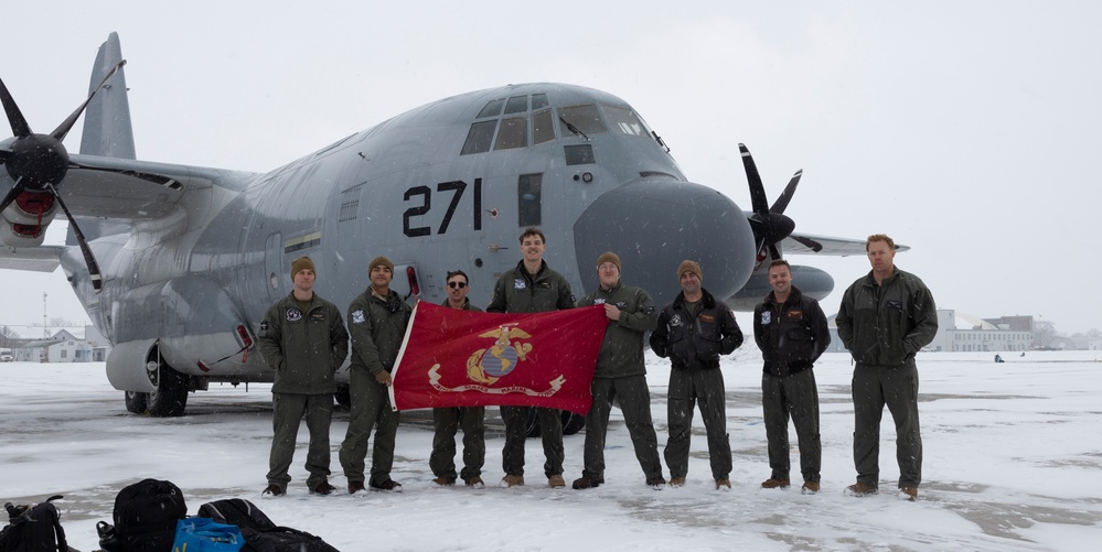 U.S. Marines with VMGR-252 participate in cold-weather training alongside the Royal Canadian Air Force