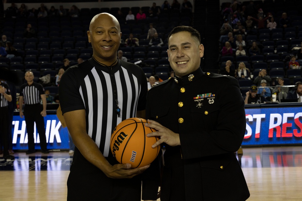 Marines at Oral Roberts University Basketball Game