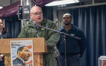 USS Ronald Reagan (CVN 76) Sailors celebrate Martin Luther King Jr. Day