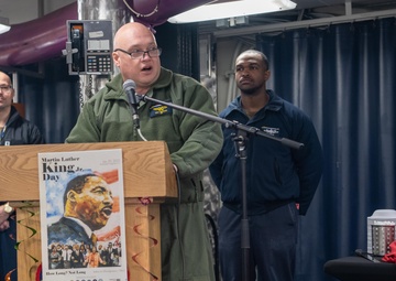 USS Ronald Reagan (CVN 76) Sailors celebrate Martin Luther King Jr. Day
