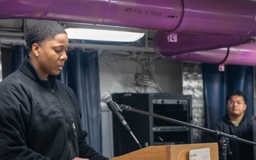 USS Ronald Reagan (CVN 76) Sailors celebrate Martin Luther King Jr. Day