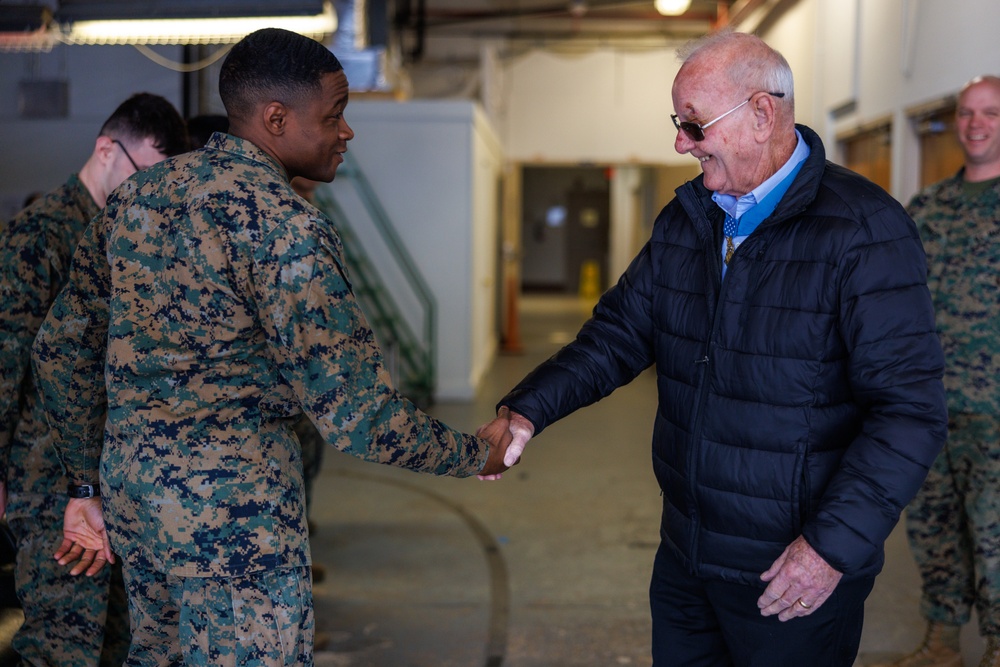 Robert M. Patterson Medal of Honor Recipient Visits Quantico Marines