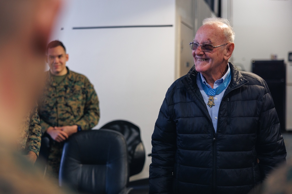 Robert M. Patterson Medal of Honor Recipient Visits Quantico Marines