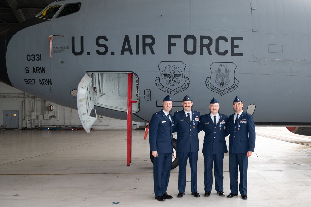 Four MacDill Aircrew awarded Distinguished Flying Cross Medal