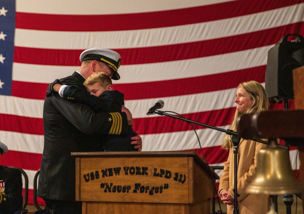 USS New York Change Of Command And Retirement Ceremony