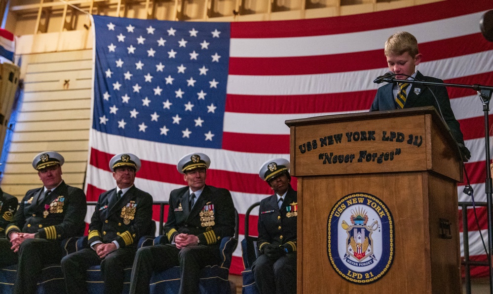 USS New York Change Of Command And Retirement Ceremony