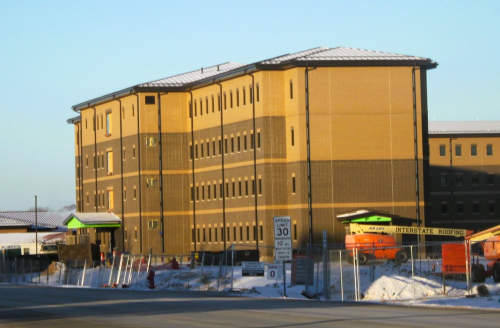 January 2025 barracks construction operations for South Barracks Project at Fort McCoy