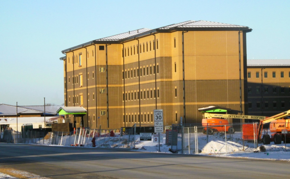 January 2025 barracks construction operations for South Barracks Project at Fort McCoy