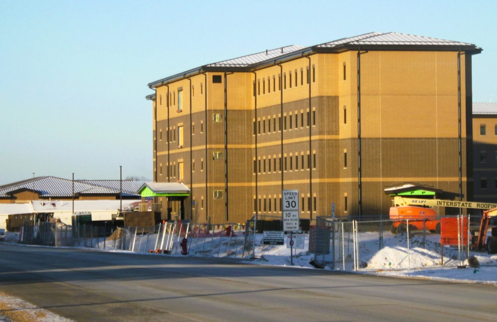 January 2025 barracks construction operations for South Barracks Project at Fort McCoy